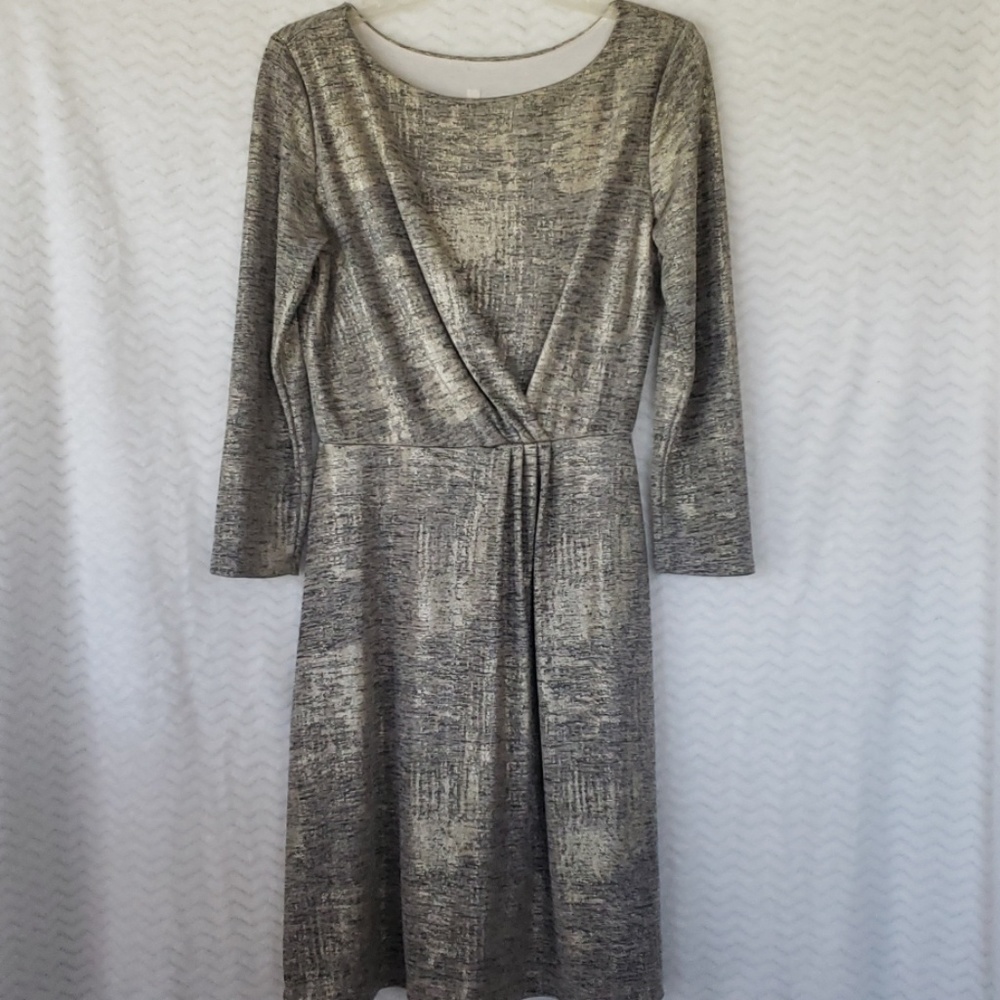 Gilli Silver and gold long sleeve dress